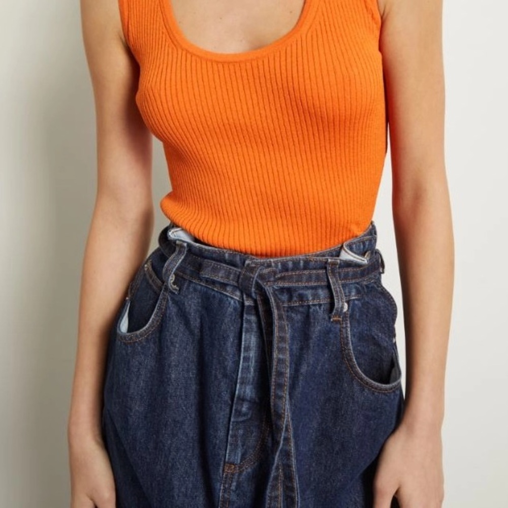 NWT Sportmax Label-cut Denim Maxi Skirt Size: Small US4 Fall/Winter/Spring - Picture 3 of 14